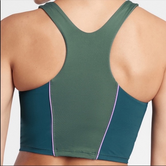 ATHLETA COLORBLOCK Crop Bikini Top D-DD Swim Medium Green - Picture 7 of 14
